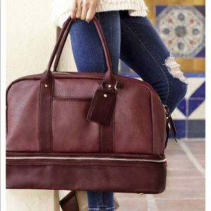 Sole Society Mason Weekender Tote oxblood